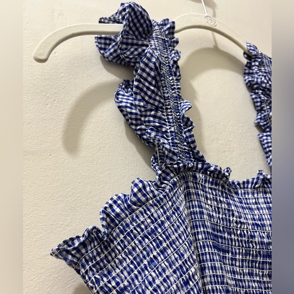 Hill House Ellie Nap Dress in Blue Gingham, Size L - Picture 11 of 13